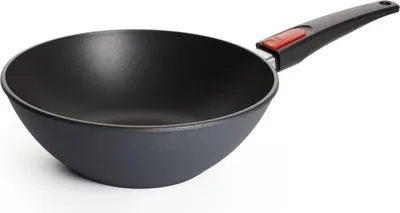 Produktbild von Woll Diamond Lite Guss-Wok- und Rührpfanne: abnehmbarer Stiel, Alle Herdarten inkl. Induktion : Ø 26 cm, 9 cm hoch