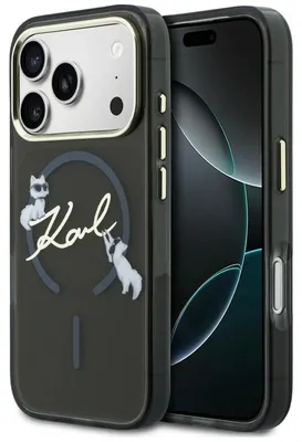 Obrázok produktu pre Puzdro Karl Lagerfeld Script Logo MagSafe pre iPhone 18 Pro Max/17 Pro Max, čierna farba