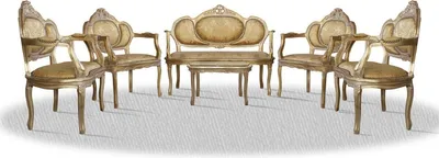 Produktbild von Casa Padrino Barock Salon Set Vintage Gold - Luxus Edition