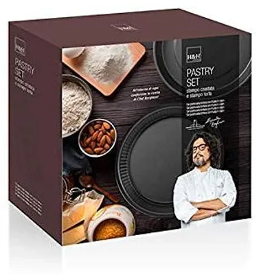 Image de H&H Lot de 2 moules à gâteaux et à tartes antiadhésifs d'Alessandro Borghese