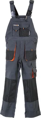 Produktbild von Terrax TTJ-Kinder-Latzhose grau/orange Gr. 104
