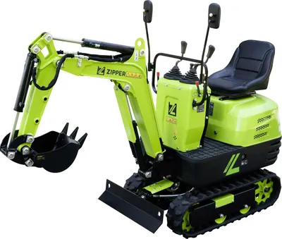 Produktbild von Minibagger Zipper ZI-MBGS600 inkl. Palettengabel, Rechen, Böschungslöffel und Deckel für Baggerschaufel 4,36 kN Reißkraft Arm bzw. 8 kN Reißkraft Löffel, Spurbreite 690 mm