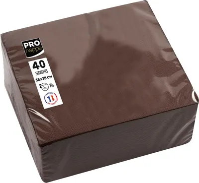 Zdjęcie produktu dla PRONAPPE SV623811I, Czekolada, Kwadrat, 380 mm, 380 mm, 203 g, 40 szt.