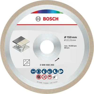 Productafbeelding van Keramische doorslijpschijf, 150 x 7 mm, boordiameter 22,23 mm