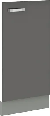 Zdjęcie produktu dla Front do zabudowy zmywarki ULLERIKE – 45 x 72 cm, szary