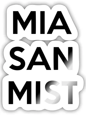 Produktbild von Spreadshirt Mia San Mist Anti Bayern Fußball Statement Fußball Fan Sticker Aufkleber, 10 x 10 cm, Weiß glänzend
