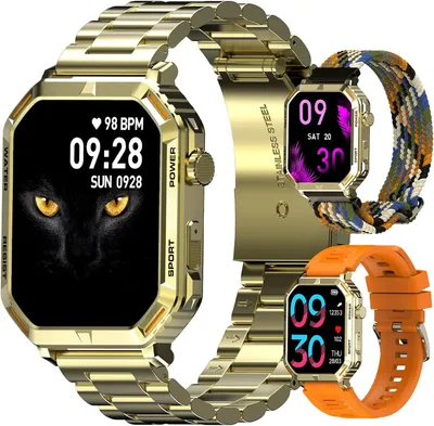 Produktbild von Smartwatch Herren mit Telefonfunktion, 1.95'' HD Display, Fitnessuhr Herren, 100+ Sportmodi, HF, SPO₂, Mit Herzfrequenzfunktion