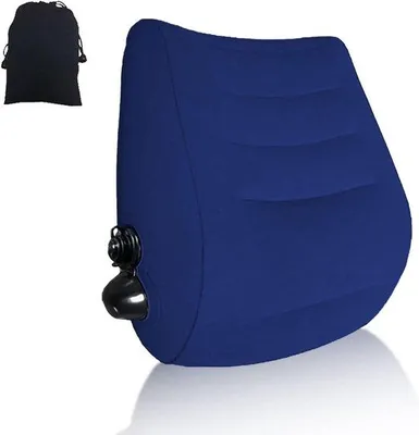 Zdjęcie produktu dla Ergonomiczna poduszka pod plecy, nadmuchiwana, do biura, samochodu, samolotu