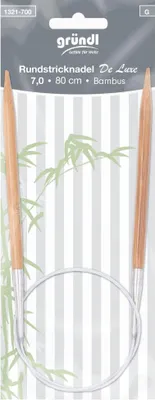 Produktbild von Gründl Rundstricknadeln Bambus Delux 7 mm 80 cm