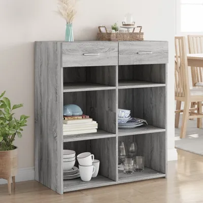 Obrázek produktu pro vidaXL Příborník Grey Sonoma 80x42,5x93 cm Materiál na bázi dřeva