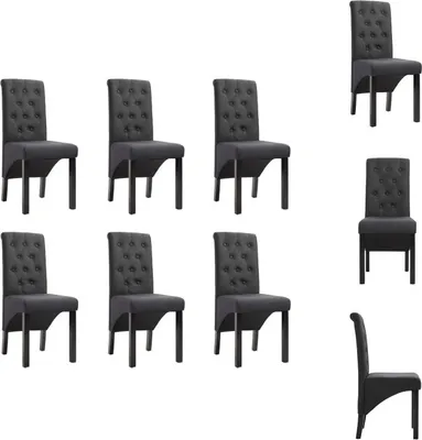Immagine prodotto di vidaXL Sedie da pranzo 6 pz. Tessuto grigio scuro - Sedie da pranzo