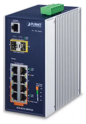 Productafbeelding van Planet IGS-4215-4P4T2S - Switch - beheerd - 4 x 10/100/1000 + 4 x 10/100/1000 (PoE)