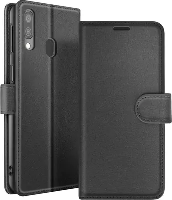 Obrázok produktu pre Zanaé, peňaženkové puzdro pre Galaxy A40 so stojanom a magnetickou chlopňou, čierne