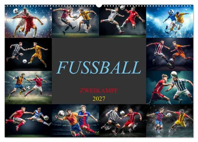 Produktbild von Fussball - Zweikampf (Wandkalender 2027 DIN A2 quer), CALVENDO Monatskalender