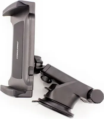 Produktbild von Handy-/Tablet-Halterung fürs Auto – Saugnapf Ø 58 mm – Max. Breite 260 mm – 360° drehbar – Für Fenster und Armaturenbrett – Kunststoff/Gummi – Schwarz – Max. 3 kg [54949]