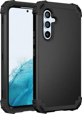 Image de Etui pour Samsung Galaxy A54 Hybrid 3in1 PC et TPU antichoc, étui durable noir