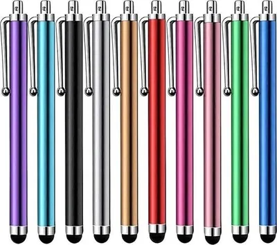 Immagine prodotto di [Confezione da 10] Stilo universale capacitivo per tablet, iPad Mini, iPad Pro, iPad Air, smartphone, Samsung Galaxy - vari colori