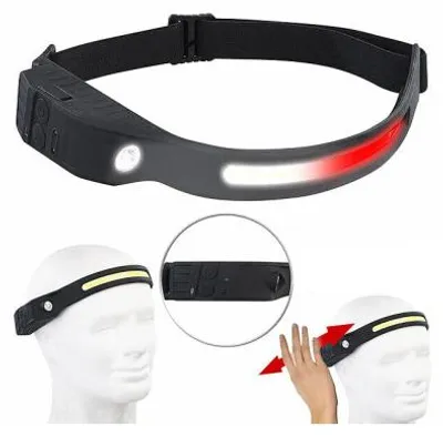 Image de Lampe frontale rechargeable avec capteur de mouvement
