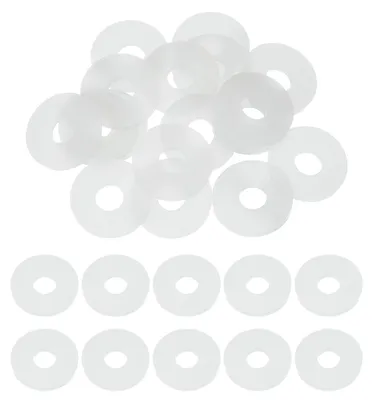 Produktbild von 20 Silikonringe, 7 mm Innendurchmesser, 20 mm Außendurchmesser, 2 mm dick, Dichtungsringe, O-Ringe, Distanzstücke, Unterlegscheiben, Dichtungen, Dichtungen für elektrische Verbindungen, Auto, weiß