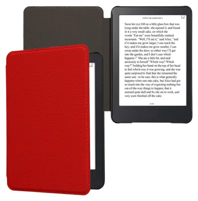 Produktbild von kwmobile Hülle kompatibel mit Amazon Kindle (2022/2024) - Nylon eReader Schutzhülle Cover Case - Rot