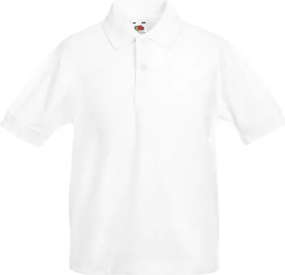 Produktbild von Fruit of the Loom - Kids 65/35 Piqué Polo - White - 104