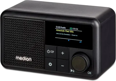 Produktbild von S66822 Tragbares Mini DAB+ Radio mit Bluetooth (Akku 6,5 Stunden, klein, dimmbares Farbdisplay, Teleskopantenne,Sleeptimer,Wecker,Snooze, AUX, USB-C)