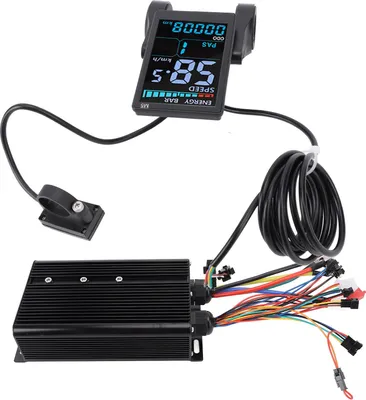 Zdjęcie produktu dla Zestaw kontrolera skutera elektrycznego ze stopu aluminium 72V 80A Kontroler fali sinusoidalnej M5 Kolorowy wyświetlacz LCD dla silnika 72V 5000W