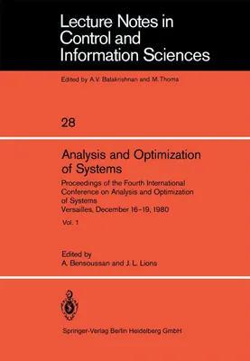 Produktbild von Analysis and Optimization of Systems