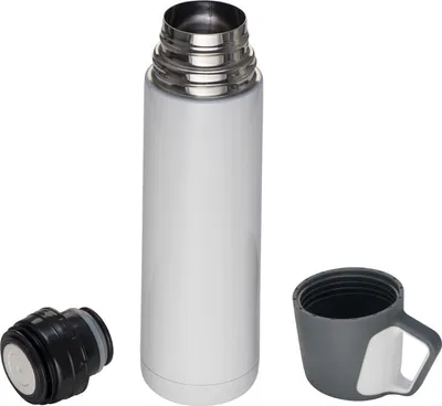 Produktbild von Edelstahl Isolierkanne / Thermosflasche / Thermoskanne / Farbe: weiß