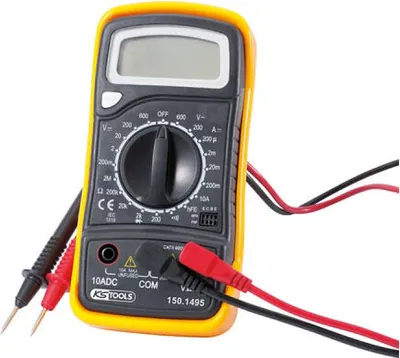 Produktbild von KS Tools 150.1495, Digitales Multimeter, Hand-Multimeter, 0.2 - 600 V, 200 - 600 V, 200 - 2000000 Ohm, Kunststoff, Gummi