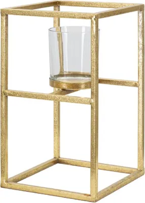 Zdjęcie produktu dla o Ferretti Świecznik Elegant 15x15x25 cm złoty