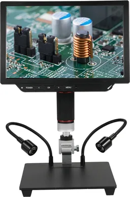 Produktbild von 10,1-calowy mikroskop wideo, duży, nieoślepiający mikroskop IPS z 13-megapikselową kamerą, 1X-8X 4K HD wideo/foto, mikroskop USB dla Androida/iOS do zbierania monet lutowniczych