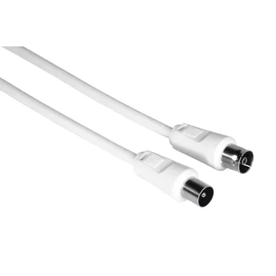 Obrázok produktu pre Anténny kábel, koaxiálna zástrčka - koaxiálna spojka, 5 m, 75 dB, biely (002050