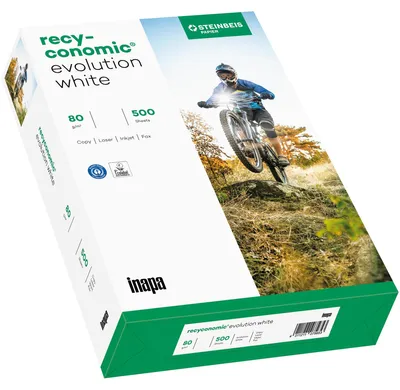 Produktbild von Inapa Recyconomic Evolution white A3, Papier, (DIN A3 (500 Blatt), 80