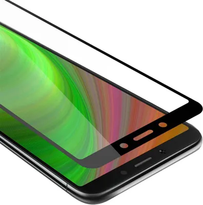 Immagine prodotto di Cadorabo pellicola blindata per Xiaomi RedMi 6A pellicola protettiva in nero a schermo intero vetro temperato di protezione del display