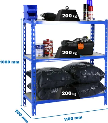 Obrázok produktu pre MADERCLICK SUPERPLUS 3/500 1000 BLUE/MADEIRA metalická prateleira