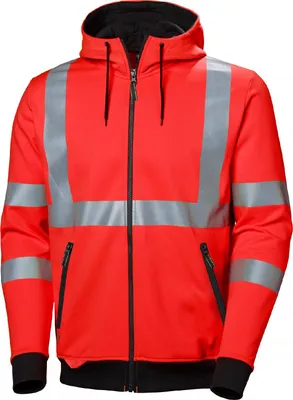 Produktbild von Helly Hansen HiVis Sweatjacke ADDVIS ZIP HOODIE 79094, Farbe:red, Größe:M