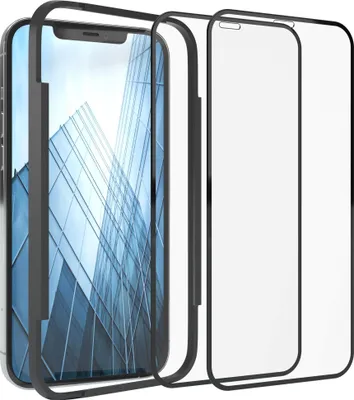 Produktbild von EAZY CASE - 2x Display Schutzglas kompatibel mit Apple iPhone 12 Pro Max, 2x Kameraschutz, Glasfolie als Schutz, Blasenfrei Transparent
