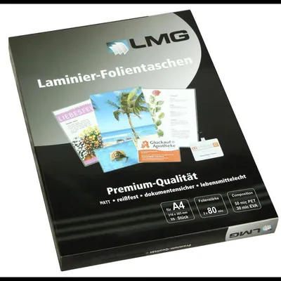 Image de LMG LMGA4-80M-25 25 Laminierfolien matt für A4