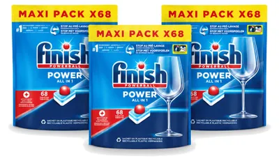Produktbild von 3 x Finish Powerball Power All in 1 Geschirrspültabs - Vorteilspackung - 3 Stücke