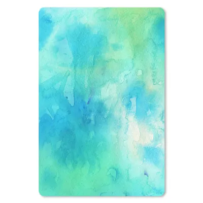 Produktbild von MuchoWow® Mauspad Mousepad Aquarell - Grün - Blau - Weiß 18x27 cm - Mousepads - Maus Mat - Pad - Mausunterlage