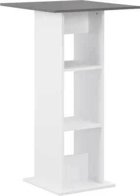 Produktbild von Bartisch Weiß und Anthrazitgrau 60x60x110 cm
