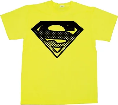 Produktbild von Superman Halftone Shield T-Shirt - Medium - Yellow