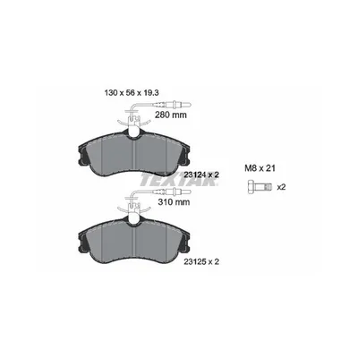 Produktbild von Textar Bremsbeläge vorne für Citroen Berlingo Xsara Peugeot 306 Partner 1,1-2,0