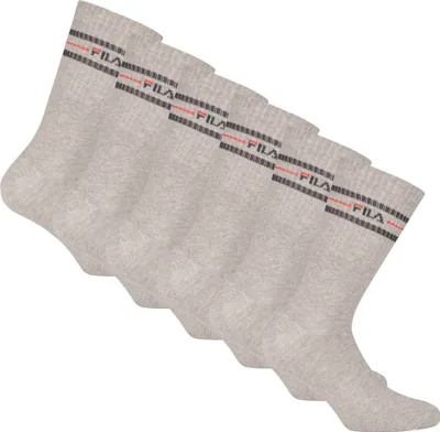 Produktbild von FILA Unisex Socken, 6er Pack - Strümpfe, Street, Lifesyle, Sport (2x 3 Paar) Grau 35-38