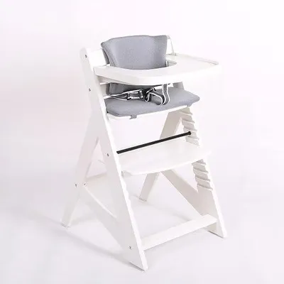 Imagen del producto de Silecomplaza: Silla alta para escaleras, silla alta para bebés, silla alta para niños, silla alta para escaleras, silla para bebés, modelo HC65510-01, color blanco/gris