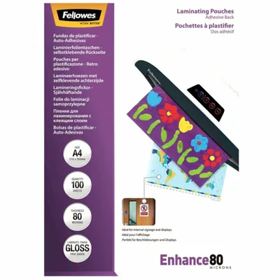 Image de Fellowes 5302202 film issu d'un procédé de lamination A4 100 pièce(s)