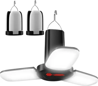 Produktbild von 2er 2 in 1 Tragbare Campinglampe,Camping-Ausrüstung, LED-Campinglaterne, faltbar Camping-Zeltlicht für Camping, Wohnwagen, Notlicht für Verdunkelung