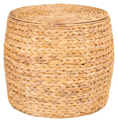 Produktbild von Beistelltisch Delia mit Stauraum aus natürlicher Wasserhyazinthe ø43x34 cm