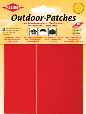 Produktbild von KLEIBER Outdoor-Patches selbstklebend 65 x 120 mm rot 2 Stück